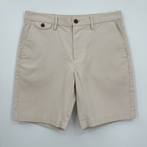 Banana Republic Lived In Chino Shorts, Cream, Men Size 33" 9" Inseam, Casual NEW